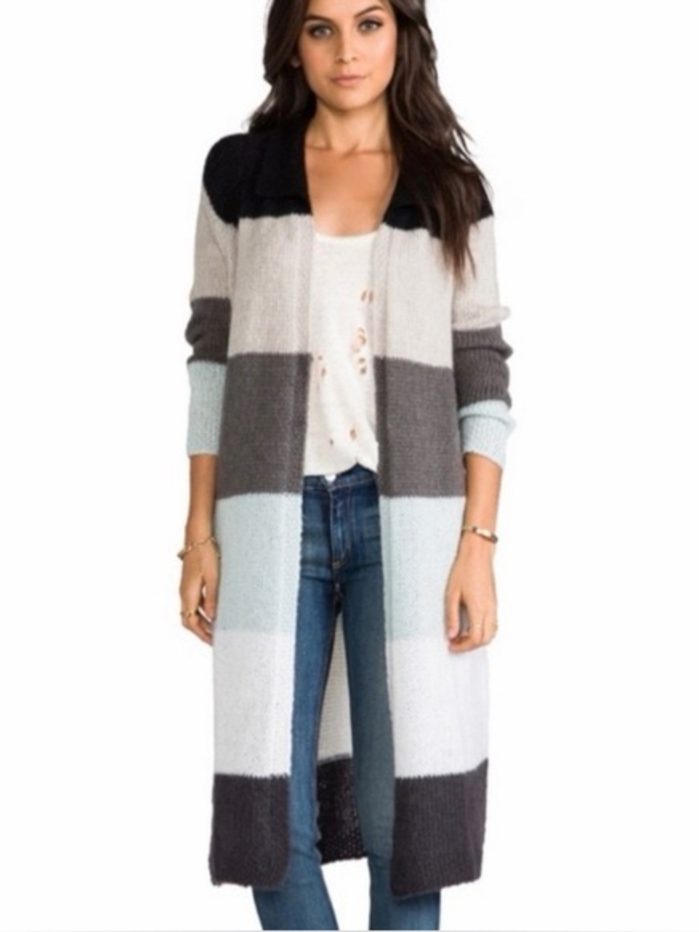 Free People Colour Black Cardigan Medium